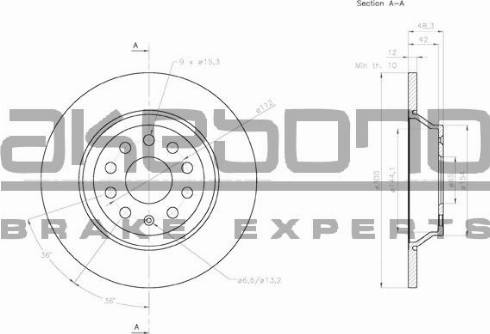 Akebono BN-0061 - Тормозной диск autospares.lv