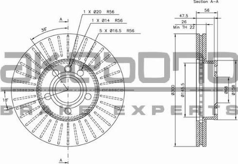 Akebono BN-0084E - Тормозной диск autospares.lv