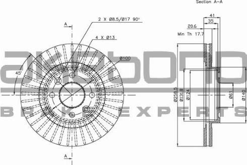 Akebono BN-0025 - Тормозной диск autospares.lv