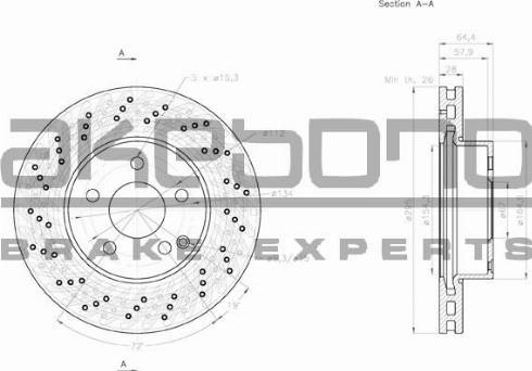 Akebono BN-0078 - Тормозной диск autospares.lv