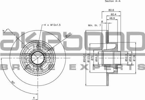 Akebono BN-0101 - Тормозной диск autospares.lv