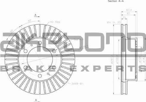 Akebono BN-0859E - Тормозной диск autospares.lv