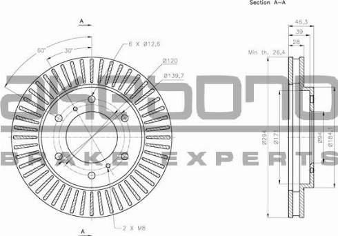 Akebono BN-1332E - Тормозной диск autospares.lv