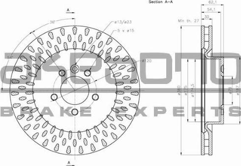 Akebono BN-0839 - Тормозной диск autospares.lv