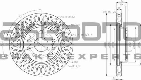 Akebono BN-0825 - Тормозной диск autospares.lv