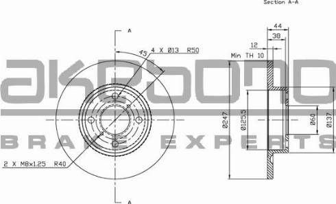 Akebono BN-0393 - Тормозной диск autospares.lv