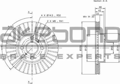 Akebono BN-0351 - Тормозной диск autospares.lv