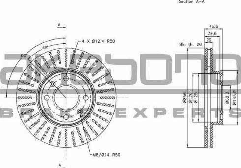 Akebono BN-0363 - Тормозной диск autospares.lv