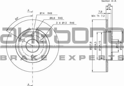 Akebono BN-0317 - Тормозной диск autospares.lv