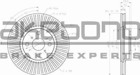 Akebono BN-0267 - Тормозной диск autospares.lv