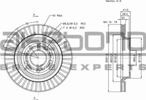 Akebono BN-0200 - Тормозной диск autospares.lv