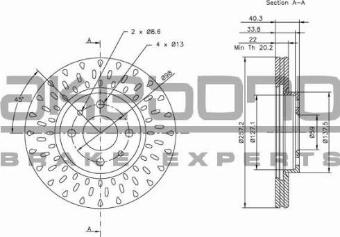 Akebono BN-0215E - Тормозной диск autospares.lv