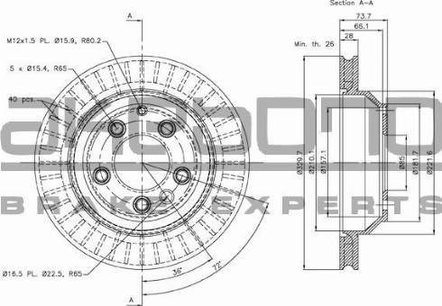 Akebono BN-0227 - Тормозной диск autospares.lv