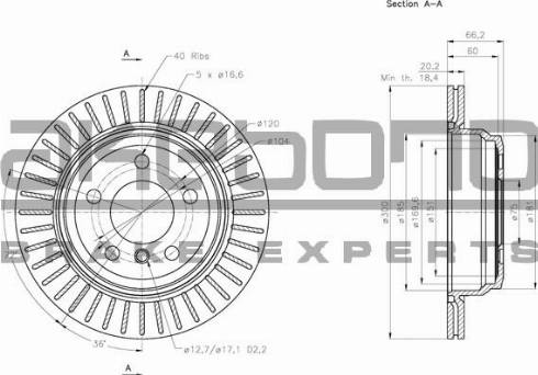 Akebono BN-0274E - Тормозной диск autospares.lv