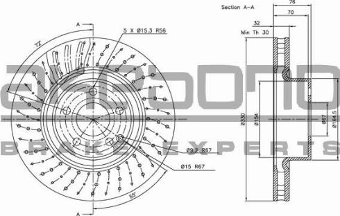 Akebono BN-0740E - Тормозной диск autospares.lv