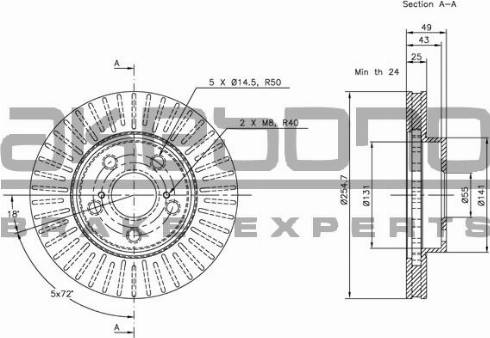 Akebono BN-0759E - Тормозной диск autospares.lv