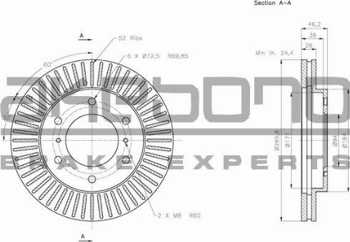 Akebono BN-0760 - Тормозной диск autospares.lv