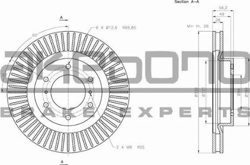 Akebono BN-0761 - Тормозной диск autospares.lv