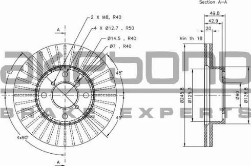 Akebono BN-0763E - Тормозной диск autospares.lv