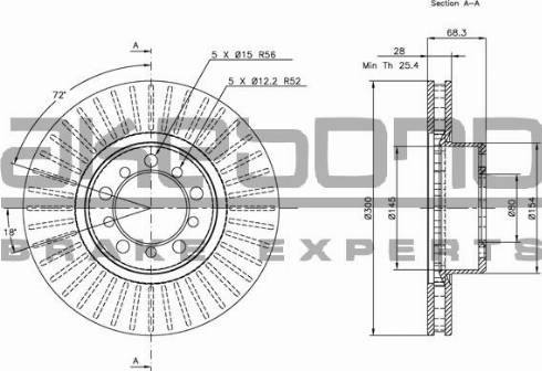 Akebono BN-0767 - Тормозной диск autospares.lv