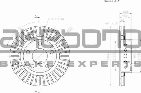 Akebono BN-0707 - Тормозной диск autospares.lv