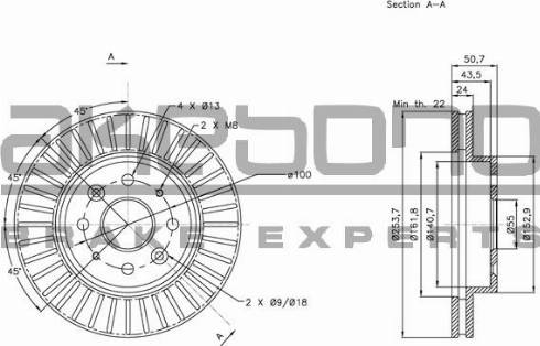 Akebono BN-0715E - Тормозной диск autospares.lv