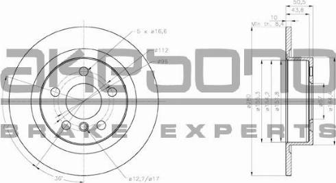 Akebono BN-0739 - Тормозной диск autospares.lv