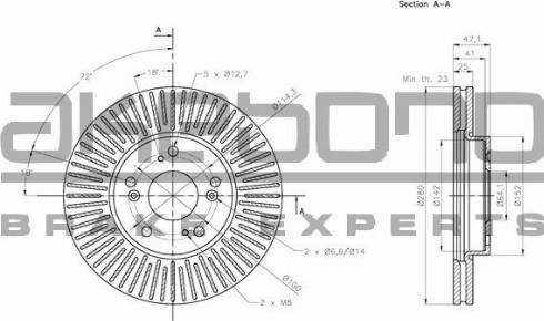 Akebono BN-0731 - Тормозной диск autospares.lv