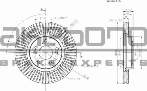 Akebono BN-0773E - Тормозной диск autospares.lv