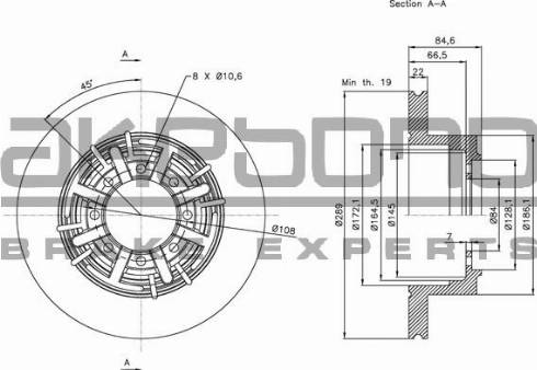 Akebono BN-0777 - Тормозной диск autospares.lv