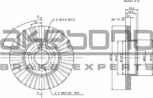 Akebono BN-1164E - Тормозной диск autospares.lv