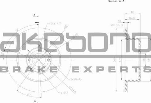 Akebono BN-1183 - Тормозной диск autospares.lv