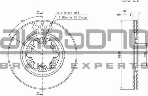 Akebono BN-1351E - Тормозной диск autospares.lv