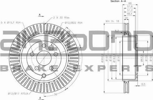 Akebono BN-1314 - Тормозной диск autospares.lv