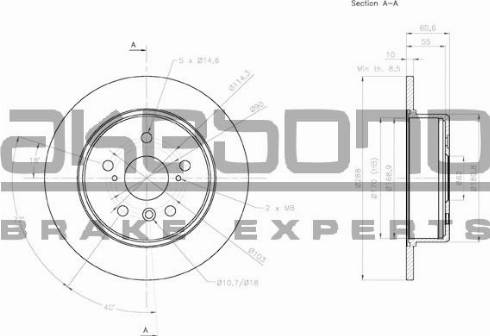 Akebono BN-1290E - Тормозной диск autospares.lv