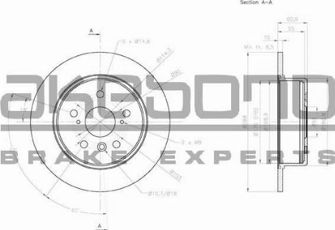 Akebono BN-1290 - Тормозной диск autospares.lv