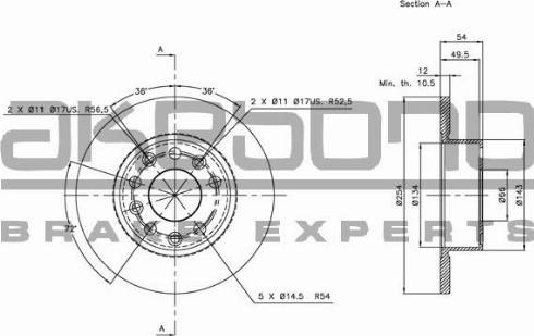 Akebono BN-1293E - Тормозной диск autospares.lv