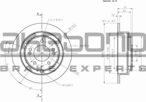 Akebono BN-1229E - Тормозной диск autospares.lv