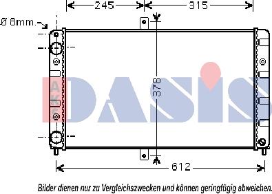 AKS Dasis 490011N - Радиатор, охлаждение двигателя autospares.lv