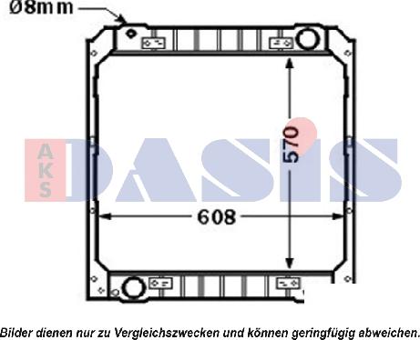 AKS Dasis 400003N - Радиатор, охлаждение двигателя autospares.lv