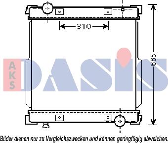 AKS Dasis 400015N - Радиатор, охлаждение двигателя autospares.lv