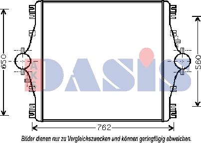 AKS Dasis 407004N - Интеркулер, теплообменник турбины autospares.lv