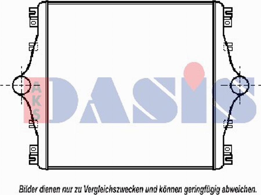 AKS Dasis 407070T - Интеркулер, теплообменник турбины autospares.lv