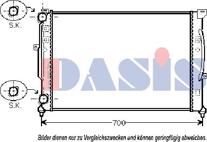 AKS Dasis 480026N - Радиатор, охлаждение двигателя autospares.lv