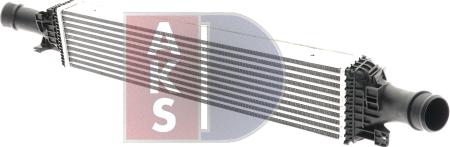 AKS Dasis 487025N - Интеркулер, теплообменник турбины autospares.lv