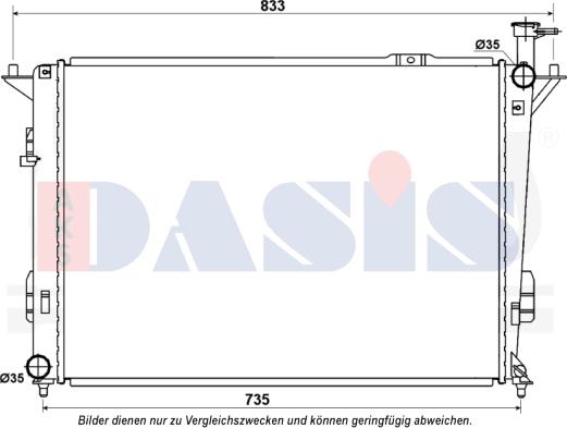 AKS Dasis 560094N - Радиатор, охлаждение двигателя autospares.lv