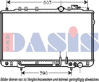 AKS Dasis 560050N - Радиатор, охлаждение двигателя autospares.lv