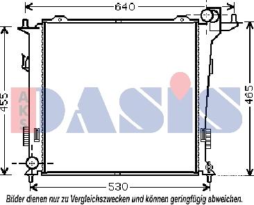 AKS Dasis 560058N - Радиатор, охлаждение двигателя autospares.lv