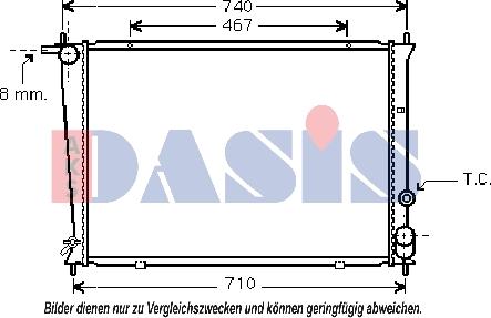 AKS Dasis 560005N - Радиатор, охлаждение двигателя autospares.lv