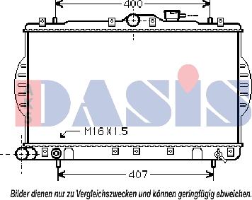 AKS Dasis 560016N - Радиатор, охлаждение двигателя autospares.lv